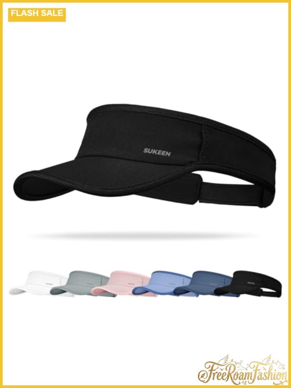 UPF50+ Sports Sun Visor Lightweight Quick-Dry Sunglasses Slots Adjustable Golf